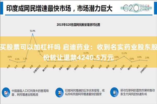 买股票可以加杠杆吗 启迪药业：收到名实药业股东股份转让退款4240.5万元