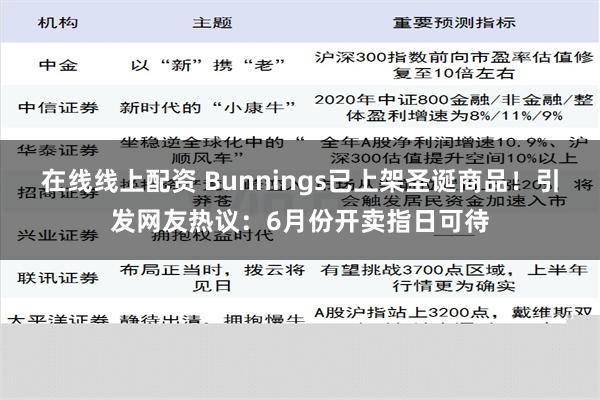 在线线上配资 Bunnings已上架圣诞商品！引发网友热议：6月份开卖指日可待