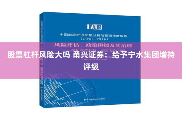 股票杠杆风险大吗 甬兴证券：给予宁水集团增持评级