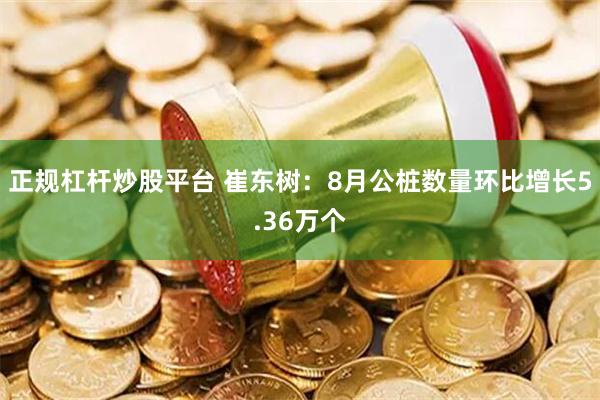 正规杠杆炒股平台 崔东树：8月公桩数量环比增长5.36万个