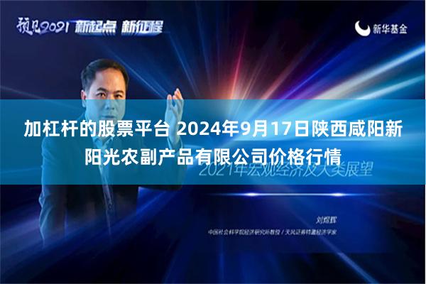 加杠杆的股票平台 2024年9月17日陕西咸阳新阳光农副产品有限公司价格行情