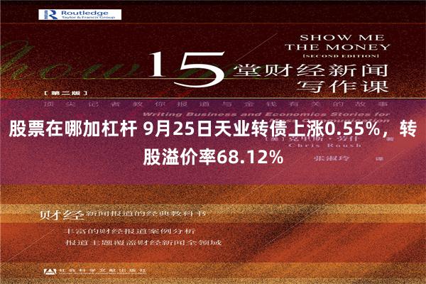 股票在哪加杠杆 9月25日天业转债上涨0.55%，转股溢价率68.12%