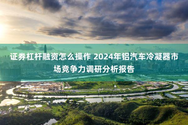 证券杠杆融资怎么操作 2024年铝汽车冷凝器市场竞争力调研分析报告