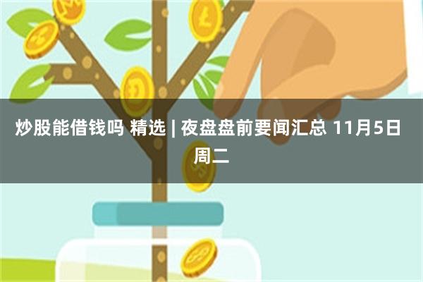 炒股能借钱吗 精选 | 夜盘盘前要闻汇总 11月5日 周二